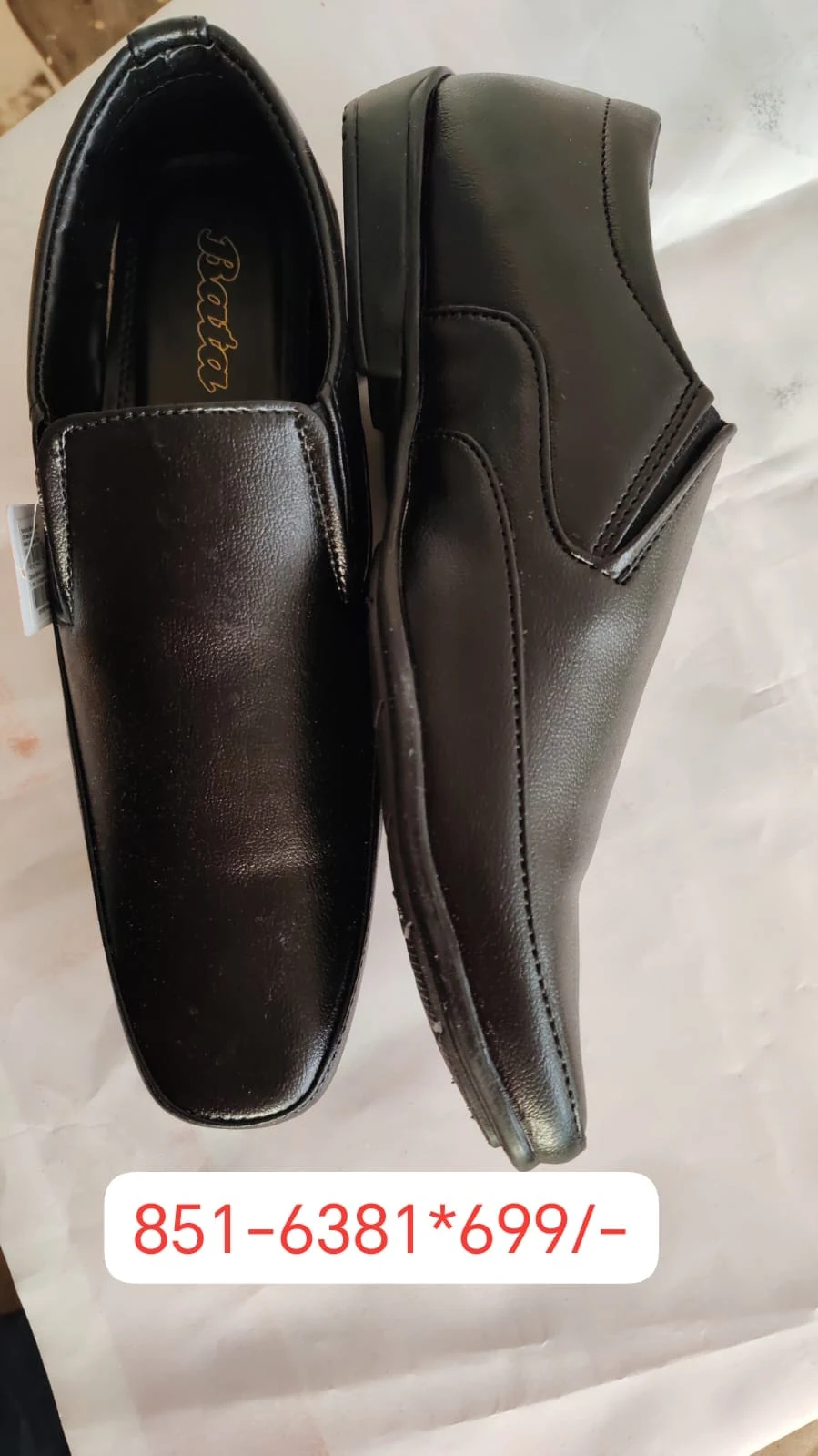 Bata Alfa Remo AW22 Men's Classic Slip-On Shoes (Black)