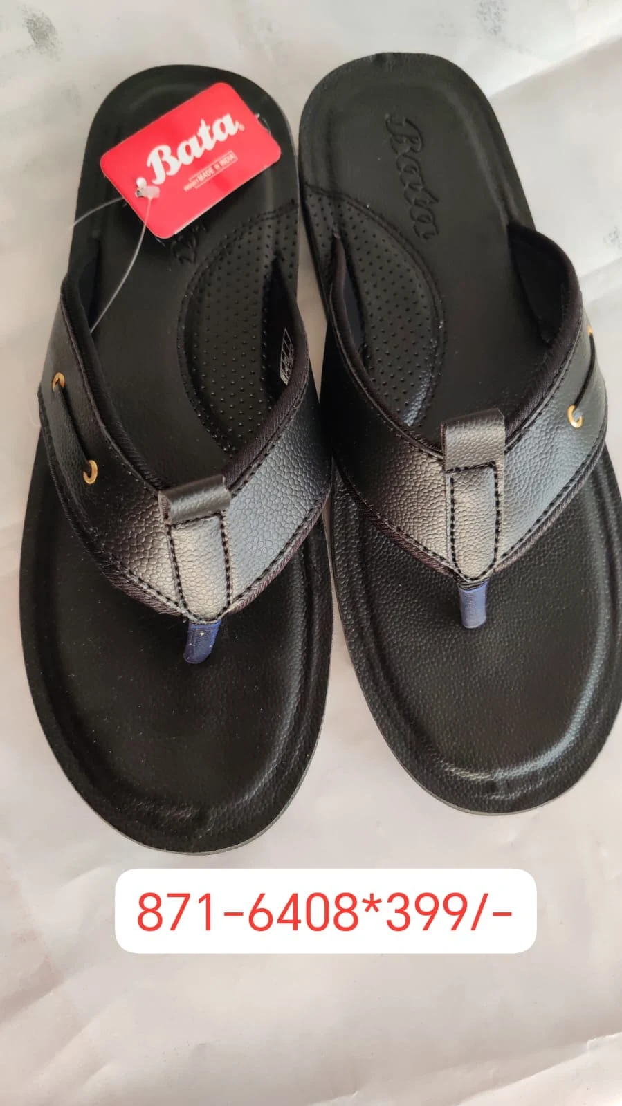 Bata Elevate TH AW2 Men's Daily Comfort Slippers (Black)