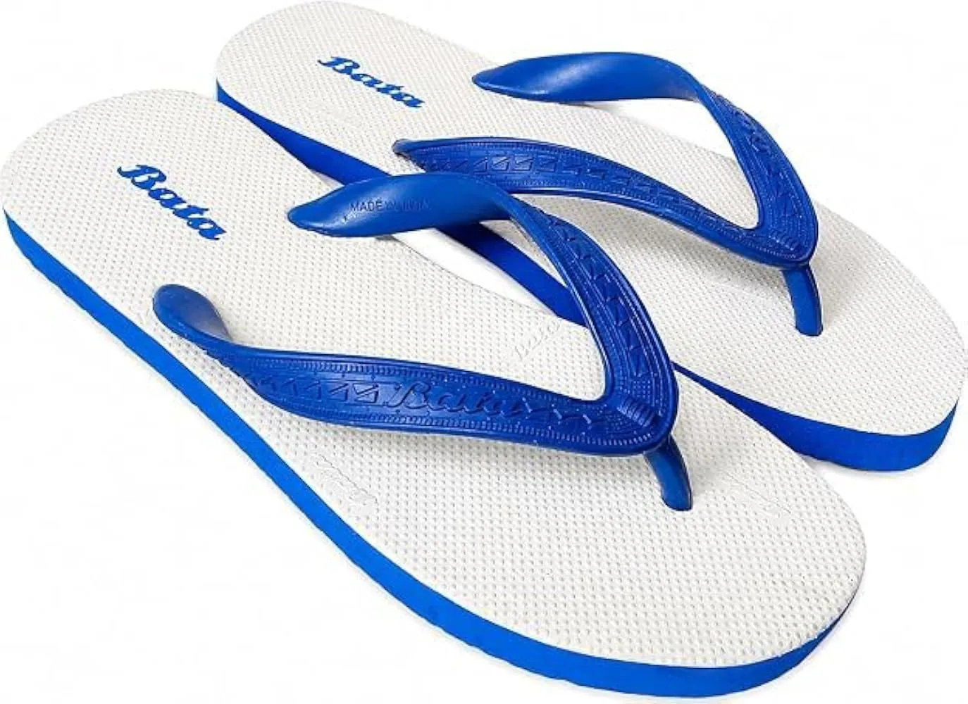 BATA Men's Star Hawai Flip-Flop Slippers (Blue/White)